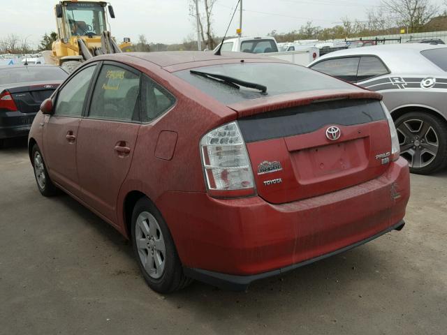 JTDKB20U077551435 - 2007 TOYOTA PRIUS RED photo 3