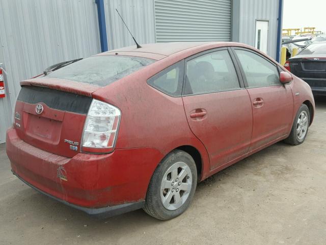 JTDKB20U077551435 - 2007 TOYOTA PRIUS RED photo 4