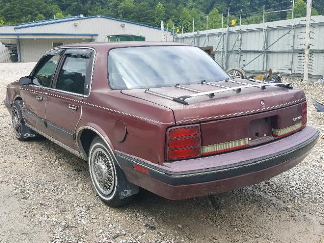 2G3AJ54N8M2348234 - 1991 OLDSMOBILE CUTLASS CI MAROON photo 3