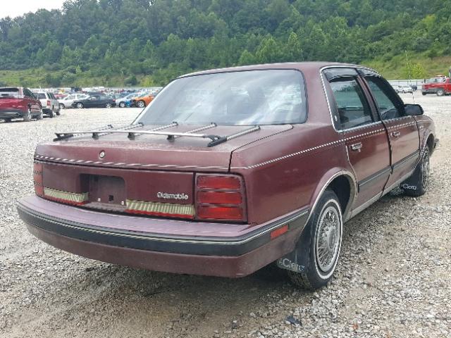 2G3AJ54N8M2348234 - 1991 OLDSMOBILE CUTLASS CI MAROON photo 4