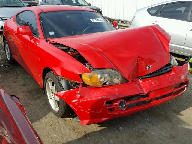 KMHHM65D43U062371 - 2003 HYUNDAI TIBURON RED photo 1