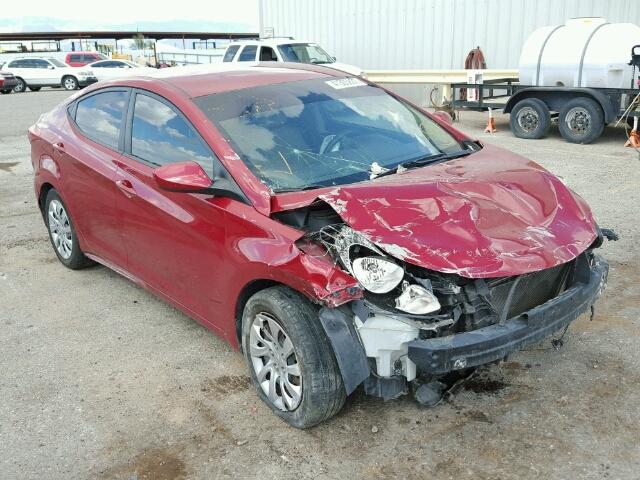 KMHDH4AE2DU606132 - 2013 HYUNDAI ELANTRA GL RED photo 1