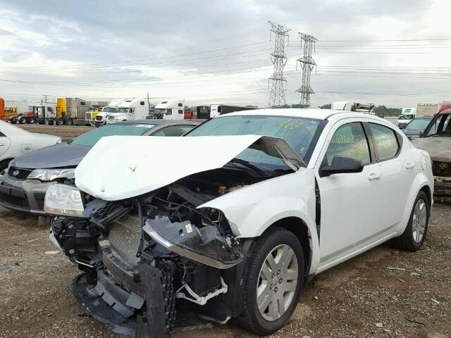 1B3BD4FB9BN606241 - 2011 DODGE AVENGER EX WHITE photo 2