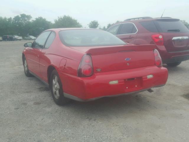 2G1WW12E339335943 - 2003 CHEVROLET MONTE CARL 红色 照片 3