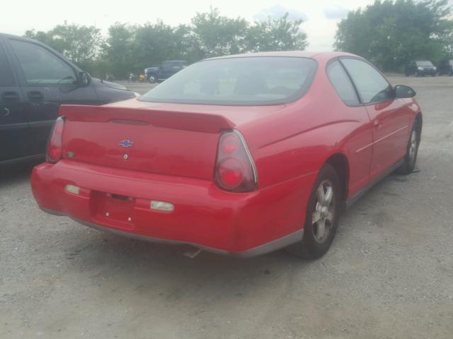 2G1WW12E339335943 - 2003 CHEVROLET MONTE CARL 红色 照片 4
