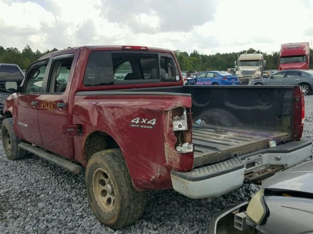 1N6BA07B15N550182 - 2005 NISSAN TITAN XE BURGUNDY photo 3