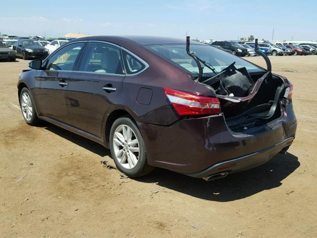 4T1BK1EB3DU039579 - 2013 TOYOTA AVALON BAS 紫色 照片 3