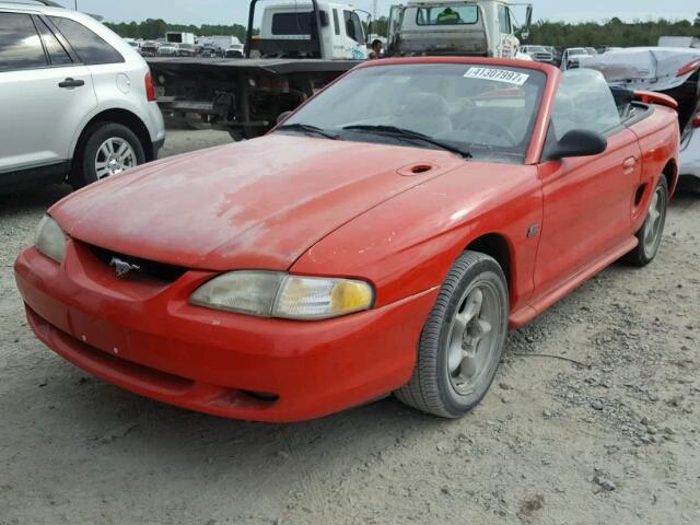 1FALP45T8RF177107 - 1994 FORD MUSTANG GT RED photo 2