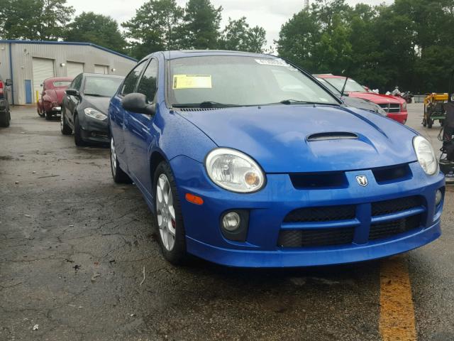 1B3ES66S74D552378 - 2004 DODGE NEON SRT-4 BLUE photo 1