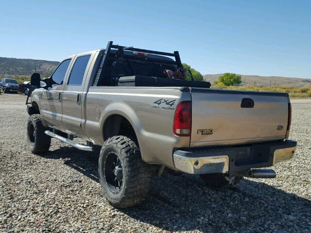 1FTNW21F12EA02672 - 2002 FORD F250 SUPER GOLD photo 3