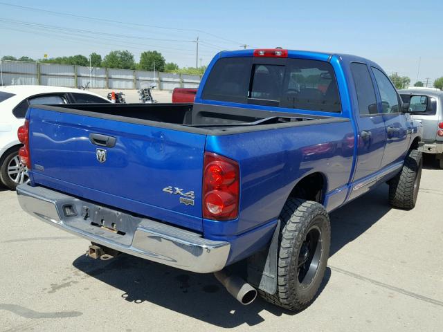 3D7KS28A88G127233 - 2008 DODGE RAM 2500 S Կապույտ լուսանկար 4