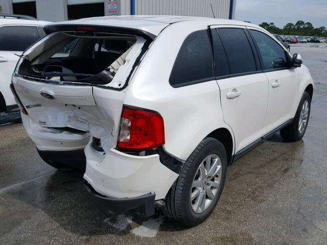 2FMDK3JC9CBA55860 - 2012 FORD EDGE SEL WHITE photo 4