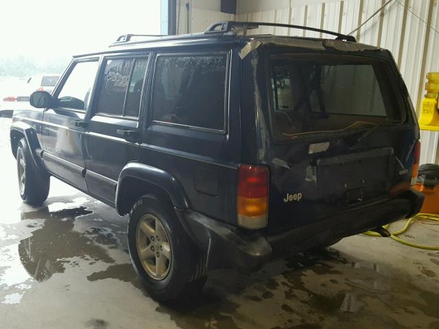 1J4FT48S91L523185 - 2001 JEEP CHEROKEE S BLUE photo 3