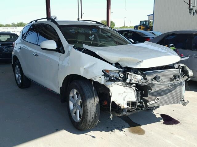 JN8AZ18U69W028858 - 2009 NISSAN MURANO S WHITE photo 1