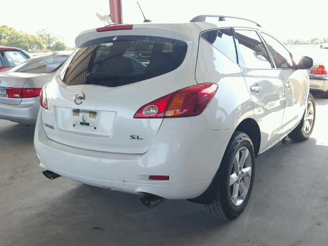 JN8AZ18U69W028858 - 2009 NISSAN MURANO S WHITE photo 4