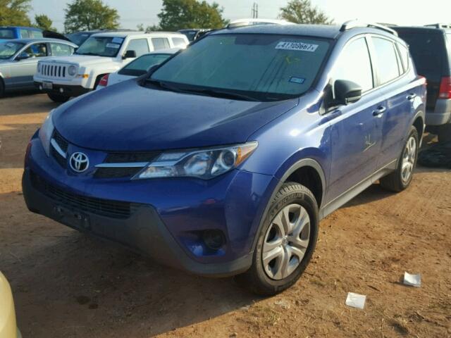 2T3ZFREV0EW101623 - 2014 TOYOTA RAV4 BLUE photo 2