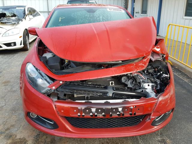 1C3CDFFA2GD822617 - 2016 DODGE DART SXT S RED photo 9