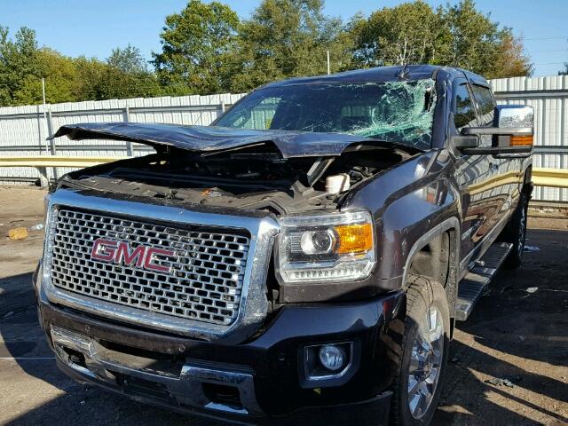 1GT120E8XFF595393 - 2015 GMC SIERRA BLACK photo 2