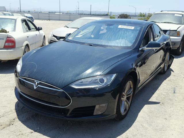 5YJSA1DN5DFP09659 - 2013 TESLA MODEL S GREEN photo 2