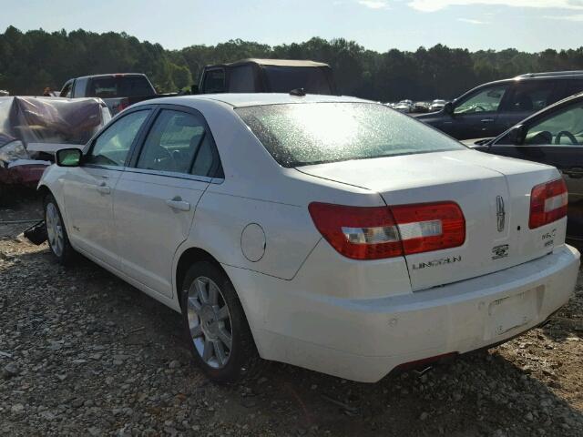 3LNHM28T39R622327 - 2009 LINCOLN MKZ WHITE photo 3