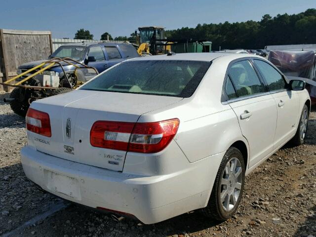 3LNHM28T39R622327 - 2009 LINCOLN MKZ WHITE photo 4