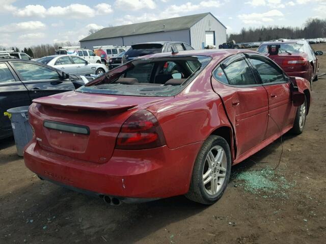 2G2WR554961258320 - 2006 PONTIAC GRAND PRIX RED photo 4
