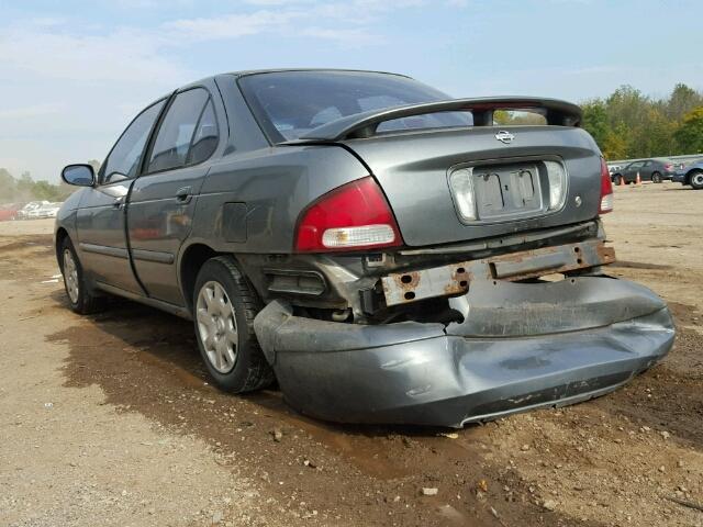 3N1CB51D31L476286 - 2001 NISSAN SENTRA CHARCOAL photo 3