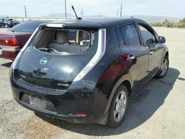 JN1AZ0CP8BT000366 - 2011 NISSAN LEAF SV BLACK photo 4