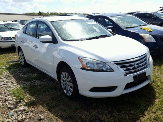 3N1AB7AP9FY251653 - 2015 NISSAN SENTRA S WHITE photo 1