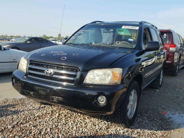 JTEGD21A670155759 - 2007 TOYOTA HIGHLANDER BLACK photo 2