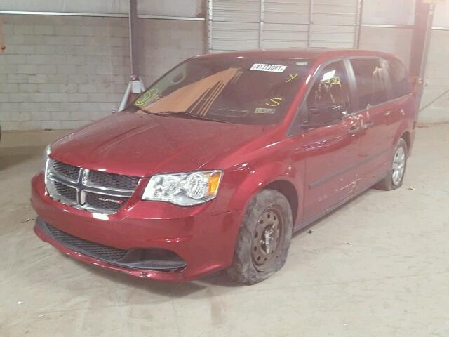 2C4RDGBG4GR211264 - 2016 DODGE GRAND CARA MAROON photo 2