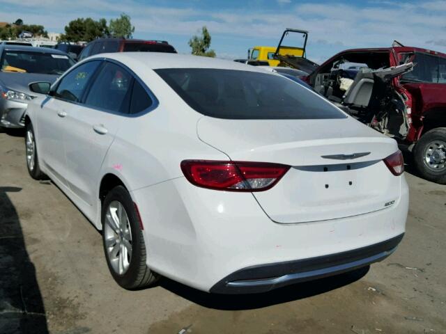 1C3CCCAB7FN630653 - 2015 CHRYSLER 200 LIMITE WHITE photo 3