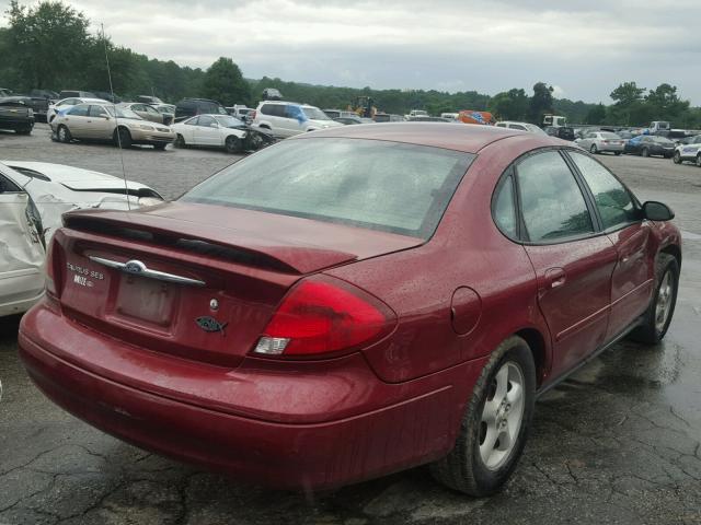 1FAFP55S13G197517 - 2003 FORD TAURUS SES RED photo 4