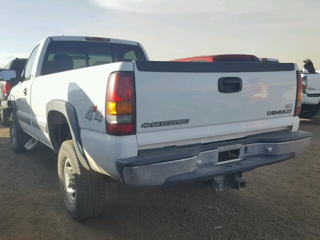 1GCHK24U31Z256684 - 2001 CHEVROLET SILVERADO WHITE photo 3