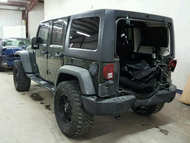 1J4BA3H14BL612394 - 2011 JEEP WRANGLER U GREEN photo 3