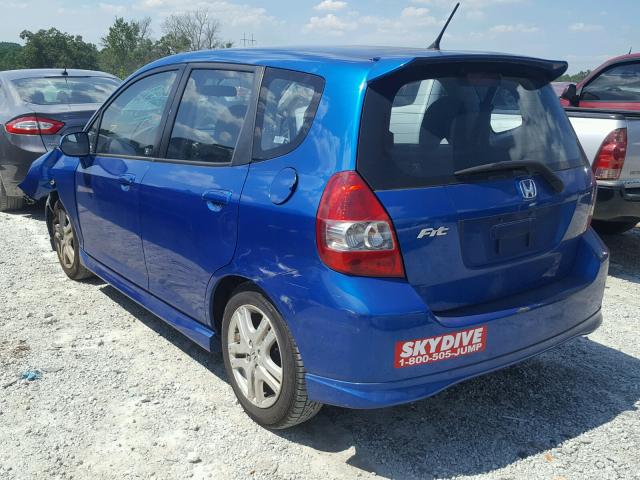 JHMGD38617S033230 - 2007 HONDA FIT S 蓝色 照片 3
