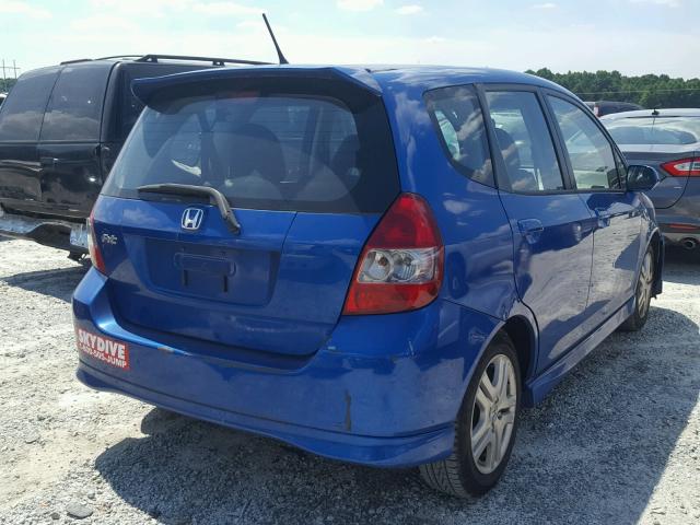 JHMGD38617S033230 - 2007 HONDA FIT S 蓝色 照片 4