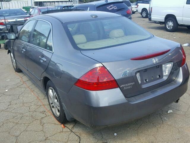 1HGCM56836A184561 - 2006 HONDA ACCORD EX GRAY photo 3