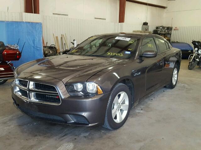 2C3CDXBG2EH333442 - 2014 DODGE CHARGER SE CHARCOAL photo 2