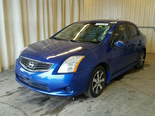 3N1AB6AP4CL695607 - 2012 NISSAN SENTRA BLUE photo 2