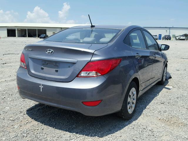 KMHCT4AE6GU995761 - 2016 HYUNDAI ACCENT SE GRAY photo 4