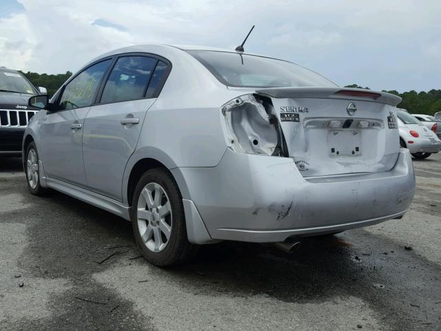 3N1AB6AP3CL650741 - 2012 NISSAN SENTRA 2.0 GRAY photo 3