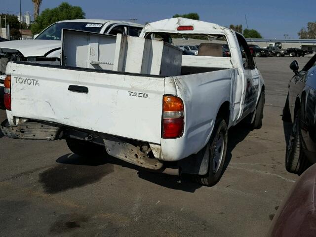 5TENL42N02Z054415 - 2002 TOYOTA TACOMA WHITE photo 4