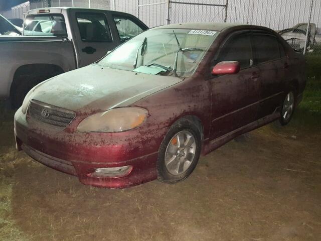 1NXBR32E95Z445969 - 2005 TOYOTA COROLLA RED photo 2