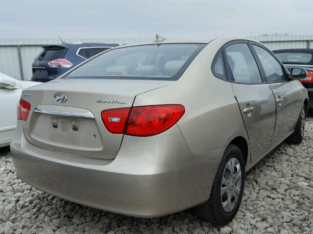 KMHDU4AD6AU979642 - 2010 HYUNDAI ELANTRA BL GOLD photo 4