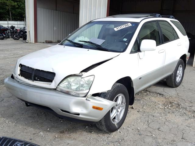 JTJGF10U530156767 - 2003 LEXUS RX 300 WHITE photo 2