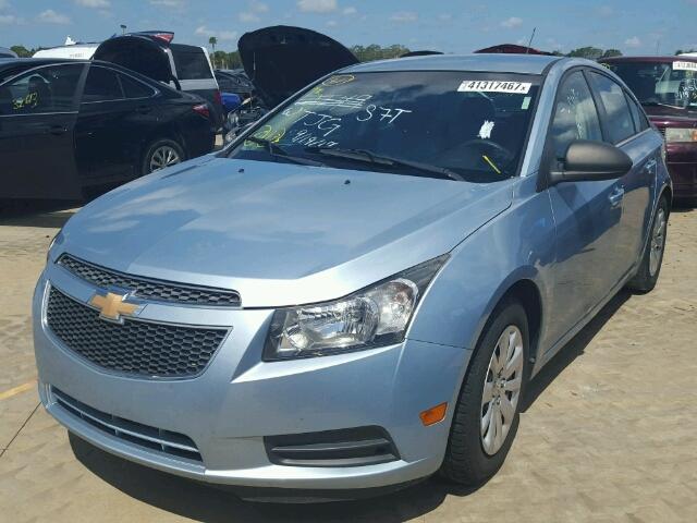 1G1PC5SH7B7163933 - 2011 CHEVROLET CRUZE BLUE photo 2