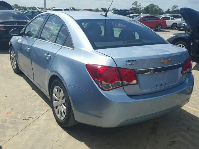 1G1PC5SH7B7163933 - 2011 CHEVROLET CRUZE BLUE photo 3