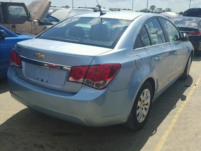 1G1PC5SH7B7163933 - 2011 CHEVROLET CRUZE BLUE photo 4