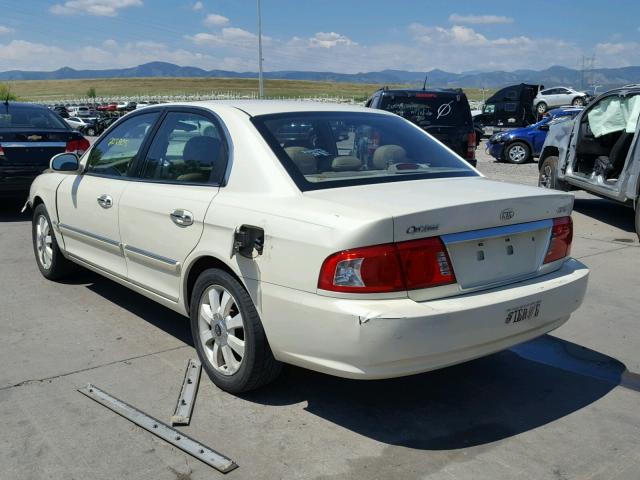 KNAGD128645291511 - 2004 KIA OPTIMA WHITE photo 3